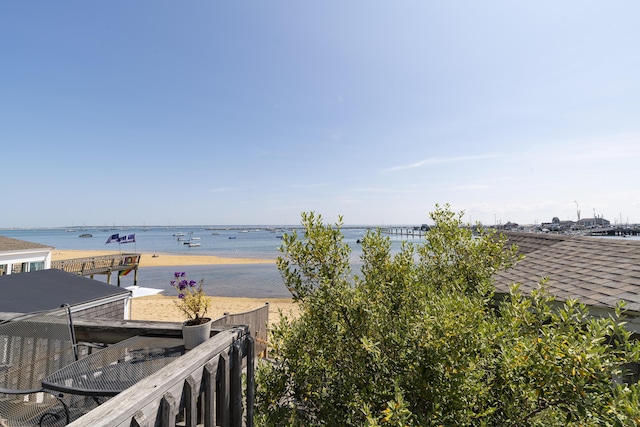 property view of water with a view of the beach