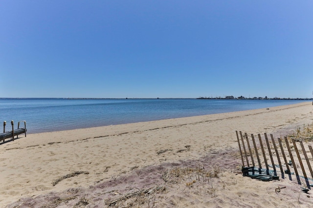 property view of water with a view of the beach