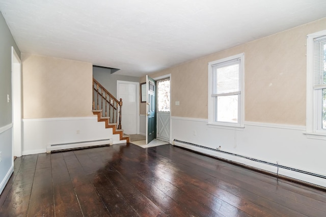 62 Windsor Rd, Sandwich, MA 02563 - interior space with dark wood-type flooring and baseboard heating