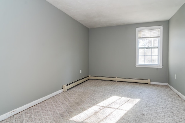 62 Windsor Rd, Sandwich, MA 02563 - carpeted spare room featuring a baseboard radiator