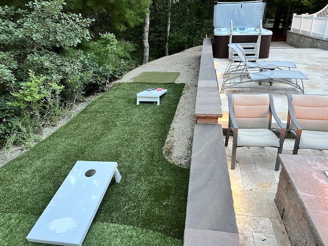 66 Frog Pond Close, Mashpee, MA 02649 - view of patio with a hot tub