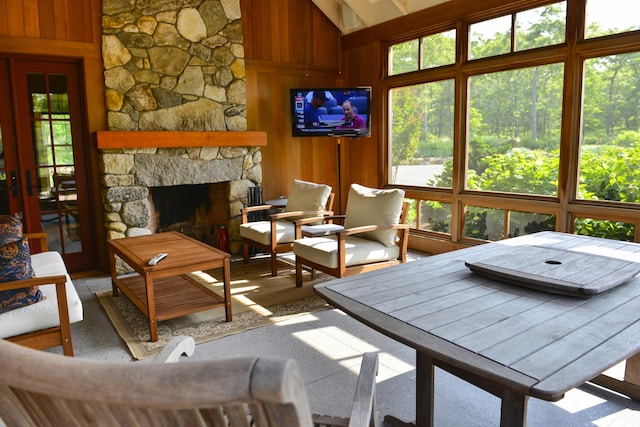 71 Stoney Hill Rd, Tisbury, MA 02568 - sunroom with healthy amount of natural light and lofted ceiling