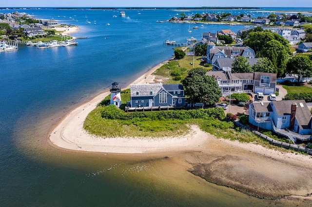 107 Channel Point Rd, Hyannis, MA 02601 - bird's eye view with a water view and a beach view