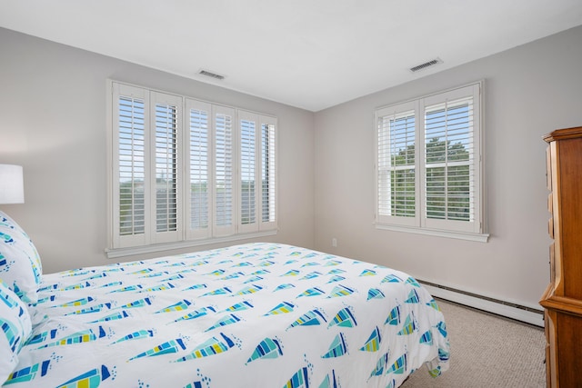 7 Dunes Rd, Harwich Port, MA 02646 - bedroom featuring baseboard heating, multiple windows, and carpet floors