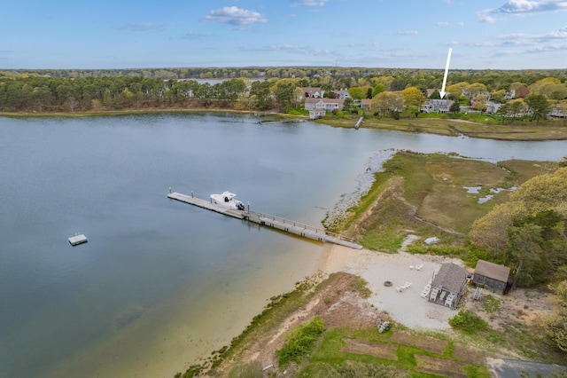 drone / aerial view of a nearby body of water