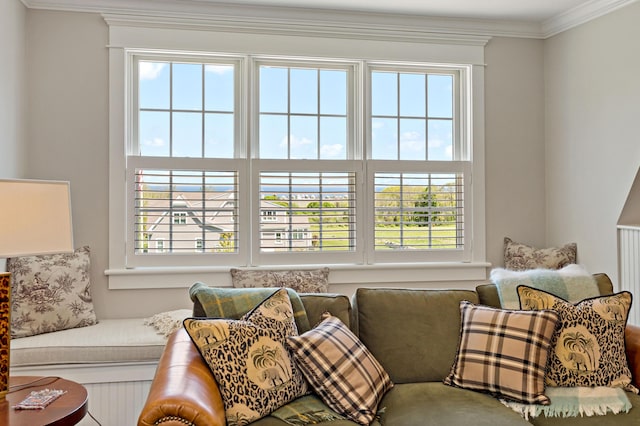 27 Gully Ln, East Sandwich, MA 02537 - living area featuring ornamental molding