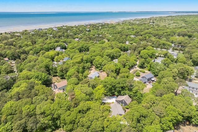 20 Hoyt Rd, Eastham, MA 02642 - drone / aerial view of a heavily wooded area and a nearby body of water