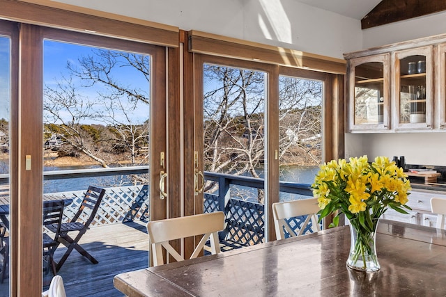 view of dining space