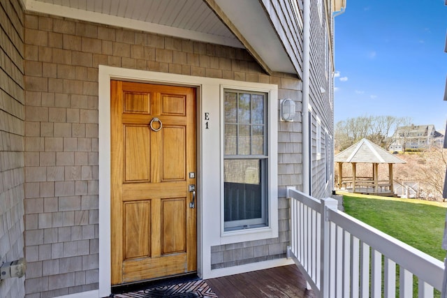 view of doorway to property