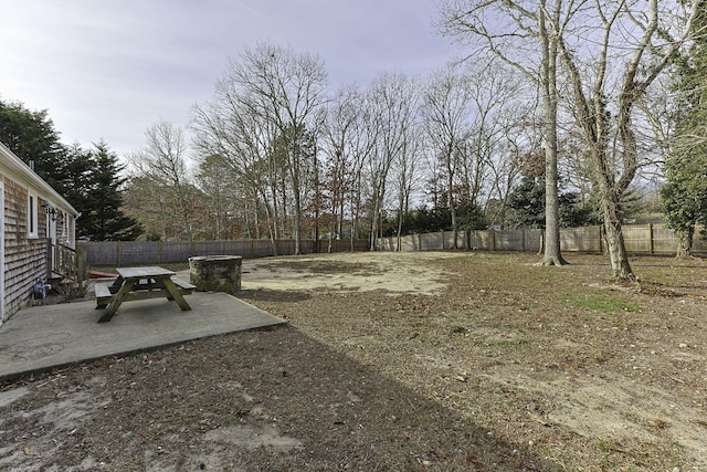 view of yard featuring a patio area