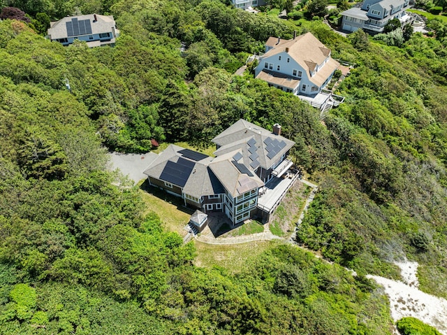142 Greely Ave, Centerville, MA 02632 - aerial view of a heavily wooded area