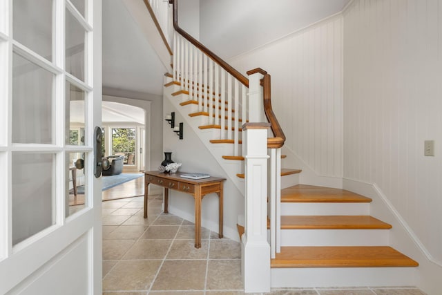 142 Greely Ave, Centerville, MA 02632 - stairs with tile patterned floors