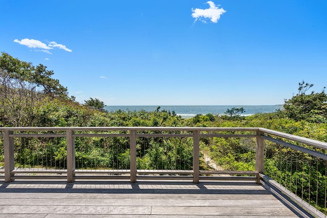 142 Greely Ave, Centerville, MA 02632 - wooden terrace featuring a water view