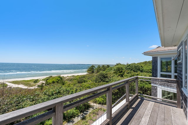 142 Greely Ave, Centerville, MA 02632 - balcony featuring view of water and beach
