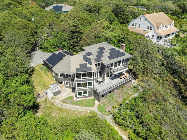 142 Greely Ave, Centerville, MA 02632 - view from above of property with a forest