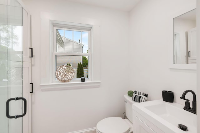 12 Dartmouth St, Hyannis, MA 02601 - bathroom featuring vanity, toilet, and a shower stall