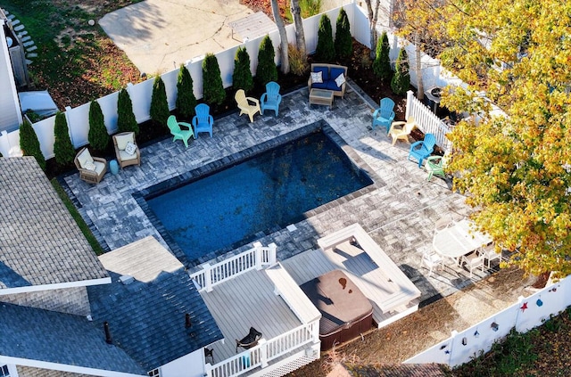 12 Dartmouth St, Hyannis, MA 02601 - view of pool with a patio and a fenced backyard
