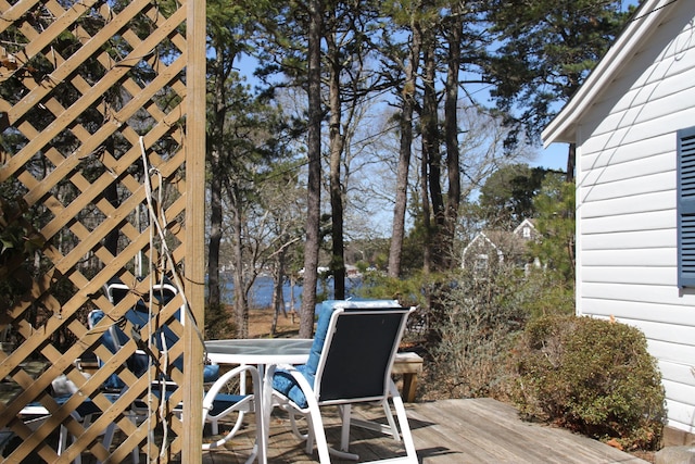 62-64 Old Fish House, South Dennis, MA 02660 - wooden terrace featuring a water view