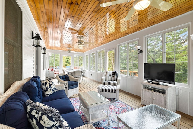 62-64 Old Fish House, South Dennis, MA 02660 - sunroom featuring a ceiling fan and healthy amount of natural light