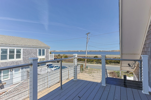494 Shore Rd, North Truro, MA 02652 - wooden terrace featuring a water view