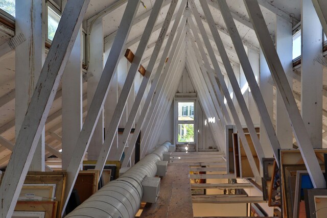 view of attic