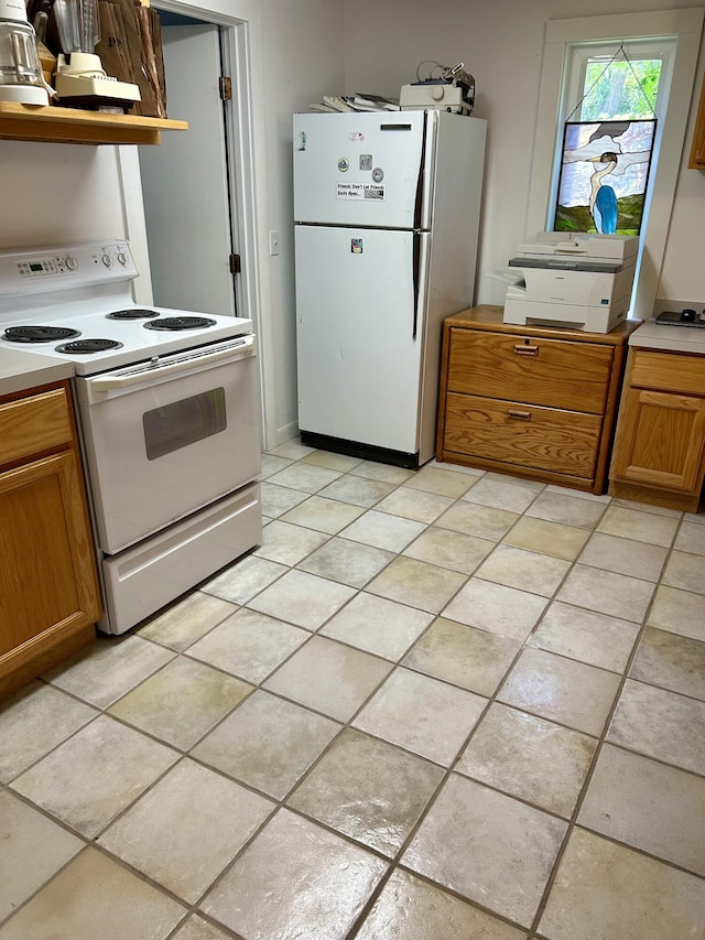 kitchen with white appliances