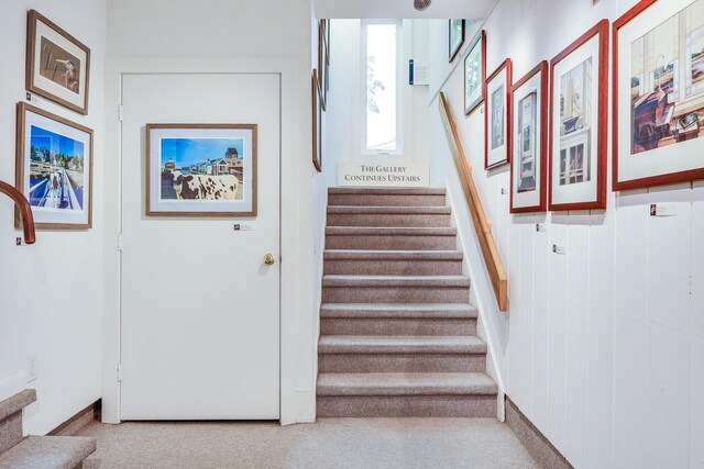 view of stairway