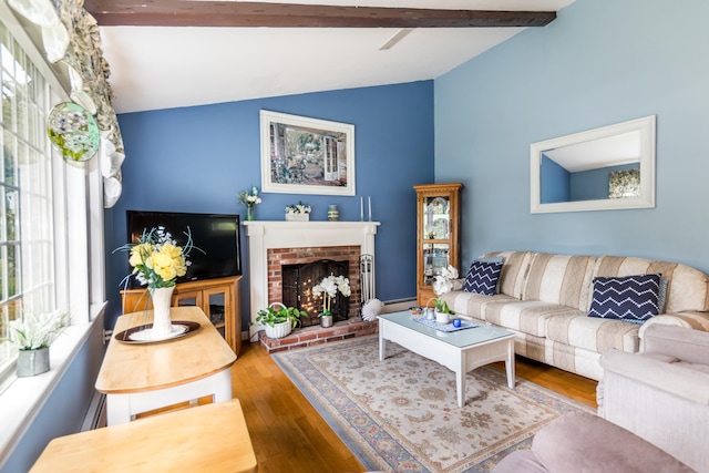 480 Forest Rd, South Yarmouth, MA 02664 - living room with wood finished floors and a fireplace