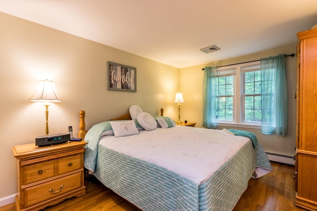 480 Forest Rd, South Yarmouth, MA 02664 - bedroom featuring a baseboard radiator and hardwood / wood-style floors