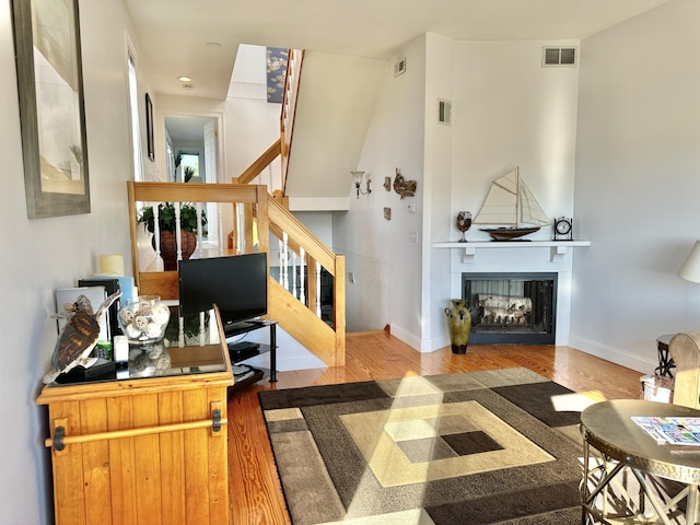 interior space featuring hardwood / wood-style flooring