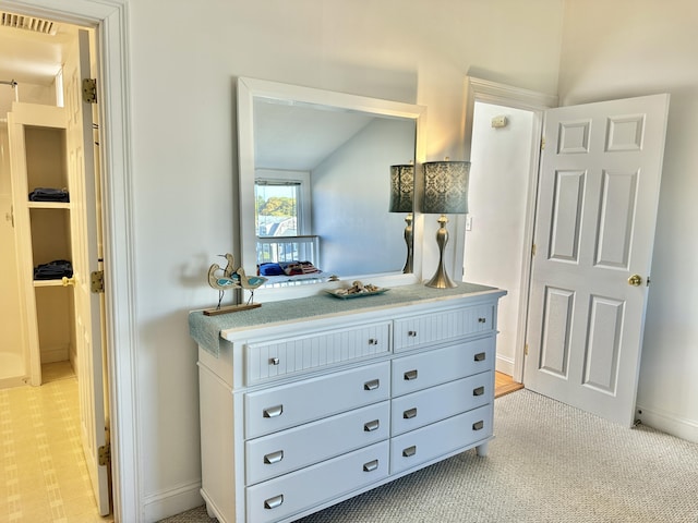 interior space featuring carpet flooring