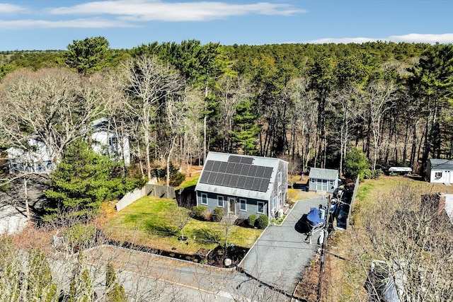 51 Buccaneer Way, Mashpee, MA 02649 - aerial view of property and surrounding area featuring a heavily wooded area