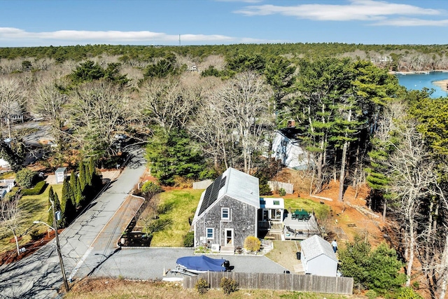 51 Buccaneer Way, Mashpee, MA 02649 - view from above of property featuring a heavily wooded area