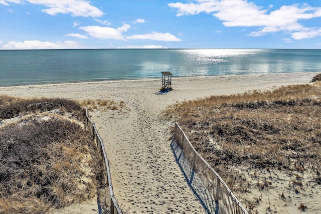 water view with a beach view