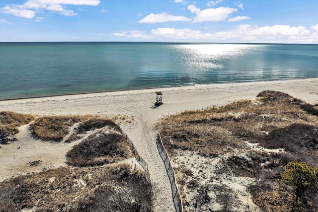 water view with a beach view