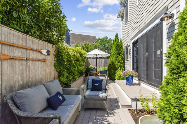 4 Race Rd Unit U2, Provincetown, MA 02657 - deck with an outdoor living space