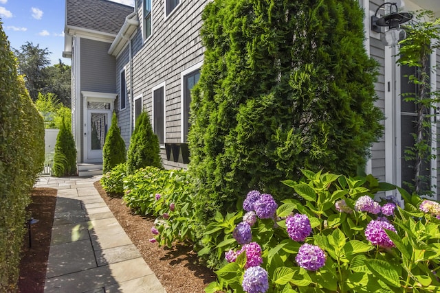 4 Race Rd Unit U2, Provincetown, MA 02657 - view of exterior entry with roof with shingles