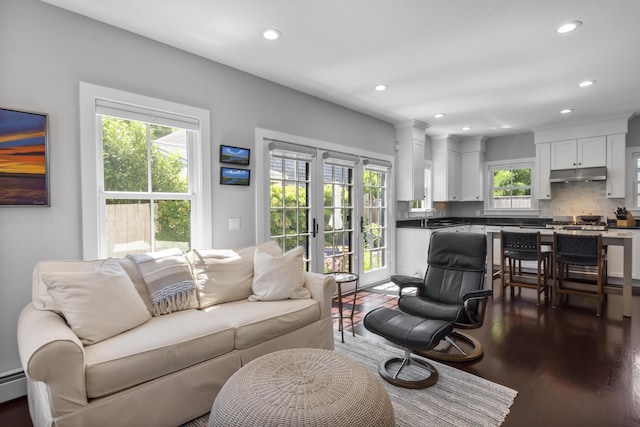 4 Race Rd Unit U2, Provincetown, MA 02657 - living area with recessed lighting, plenty of natural light, and dark wood finished floors