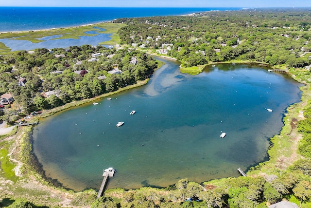 46 Juniper Ln W, South Chatham, MA 02659 - aerial view with a water view