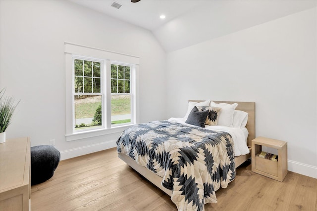 22 Country Club Ln, Mashpee, MA 02649 - bedroom featuring light wood finished floors, vaulted ceiling, and baseboards