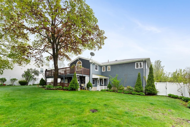 88 Hilltop St, Milton, MA 02186 - rear view of house featuring a wooden deck and a gate