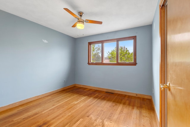 88 Hilltop St, Milton, MA 02186 - unfurnished room with light wood-style floors, baseboards, and a ceiling fan