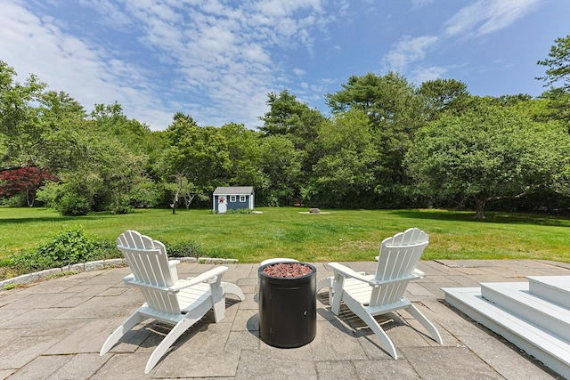 88 Amelia Way, Marstons Mills, MA 02648 - view of patio featuring a storage shed