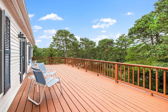 view of wooden terrace