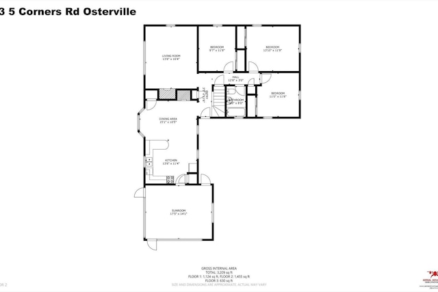 3 Five Corners Rd, Centerville, MA 02632 - view of home floor plan