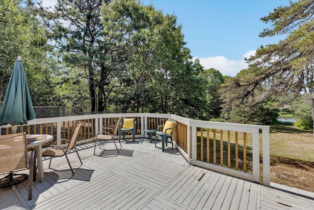 3 Five Corners Rd, Centerville, MA 02632 - wooden terrace with view of wooded area