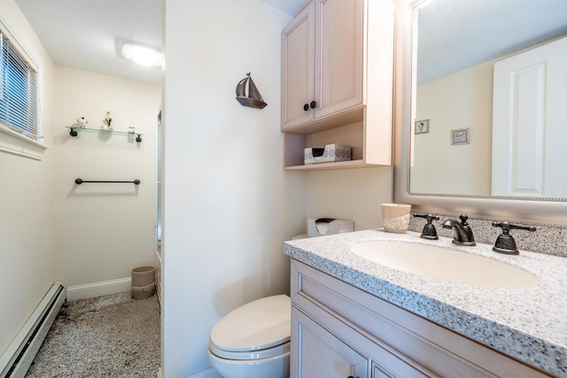 67 Inman Rd Unit X, Dennis Port, MA 02639 - bathroom with a baseboard radiator, vanity, and toilet