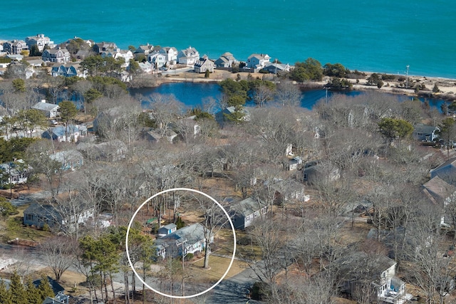 2 Naushon Rd, Mashpee, MA 02649 - aerial view of property and surrounding area featuring nearby suburban area and a large body of water