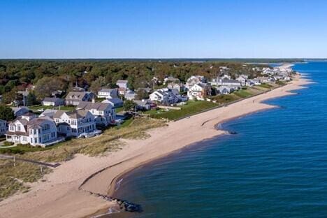 2 Naushon Rd, Mashpee, MA 02649 - aerial perspective of suburban area with unending shoreline