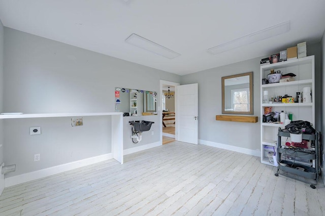 interior space featuring light hardwood / wood-style floors